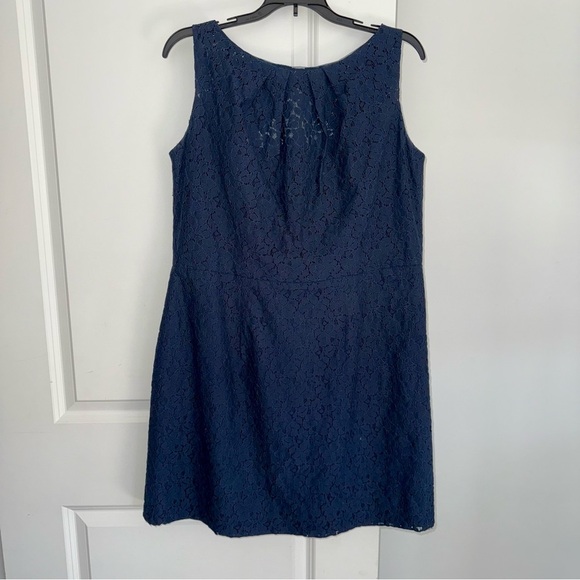 Jasmine Dresses & Skirts - Jasmine Navy Blue Lace Formal Mini Dress Keyhole Back Size 16